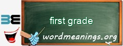 WordMeaning blackboard for first grade